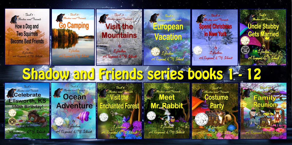 @writingoutlook Shadow and Friends series books 1 - 12! Let your child choose next read! amazon.com/Shadow-Friends… #KIDLIT #SCBWI #BooksWorthReading #IARTG #ChildrensBooks