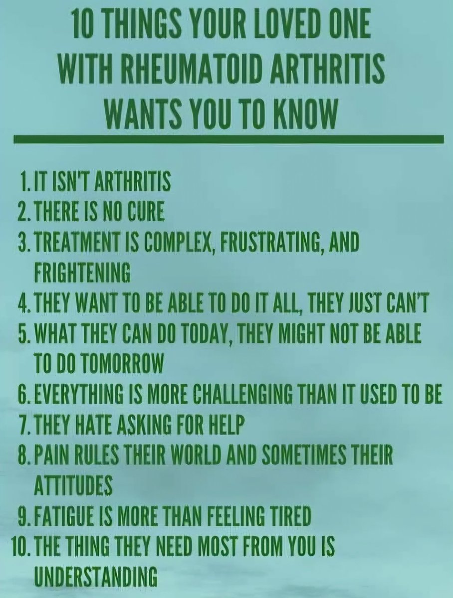 ⬇️⬇️⬇️

#Arthritis #RheumatoidArthritis #Awareness

@VersusArthritis