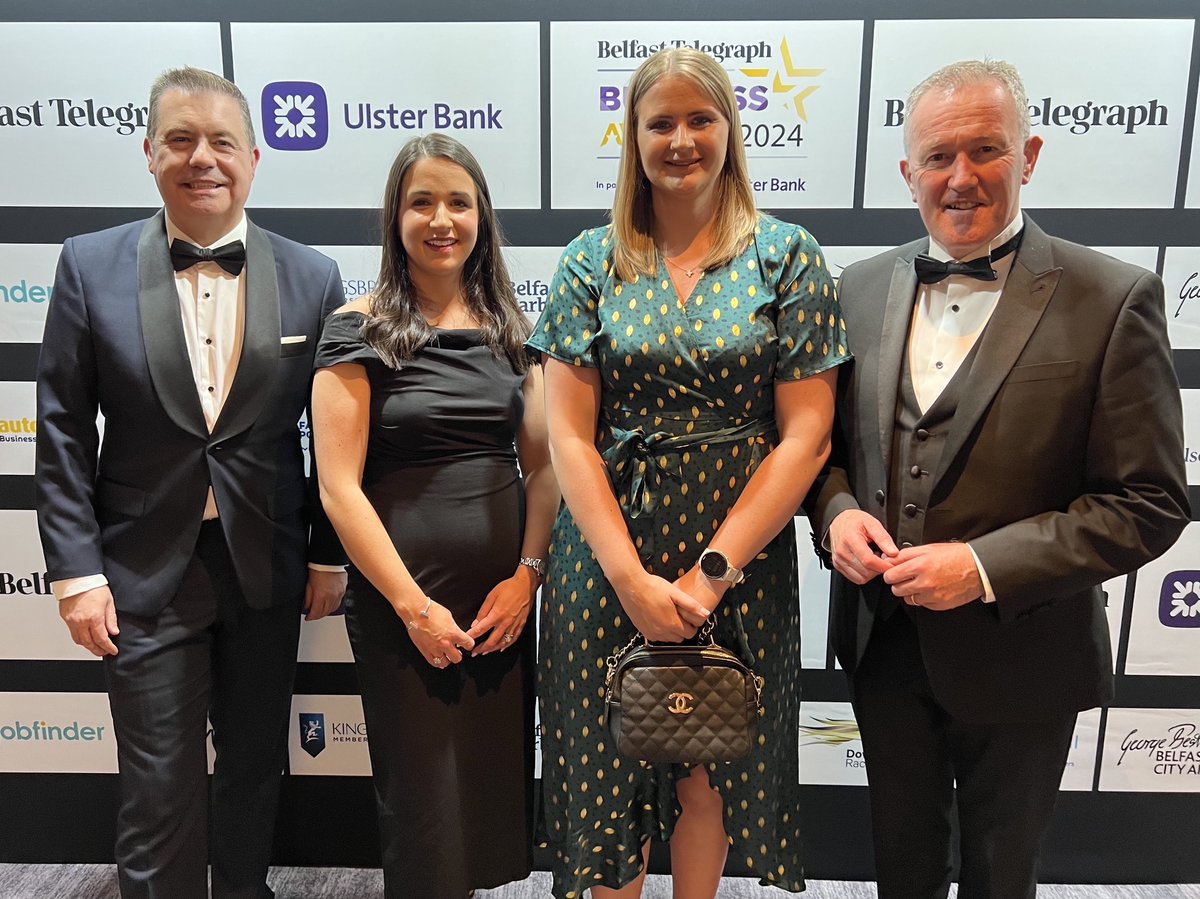 Junior Minister Aisling Reilly was delighted to join @Economy_NI Minister Conor Murphy and @retail_ni representatives Glyn Roberts and Anna McErlean at the Belfast Telegraph Business Awards 2024 at the Crowne Plaza Hotel, Belfast. The annual awards celebrate the best of local