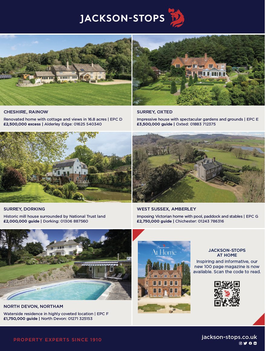 #JacksonStops are experts in the sale of #countryhouses. Did you spot 11 of our beautiful #countryhomes for sale in the latest edition of @Countrylifemag? View all of our latest instructions: jackson-stops.co.uk/properties/sal…