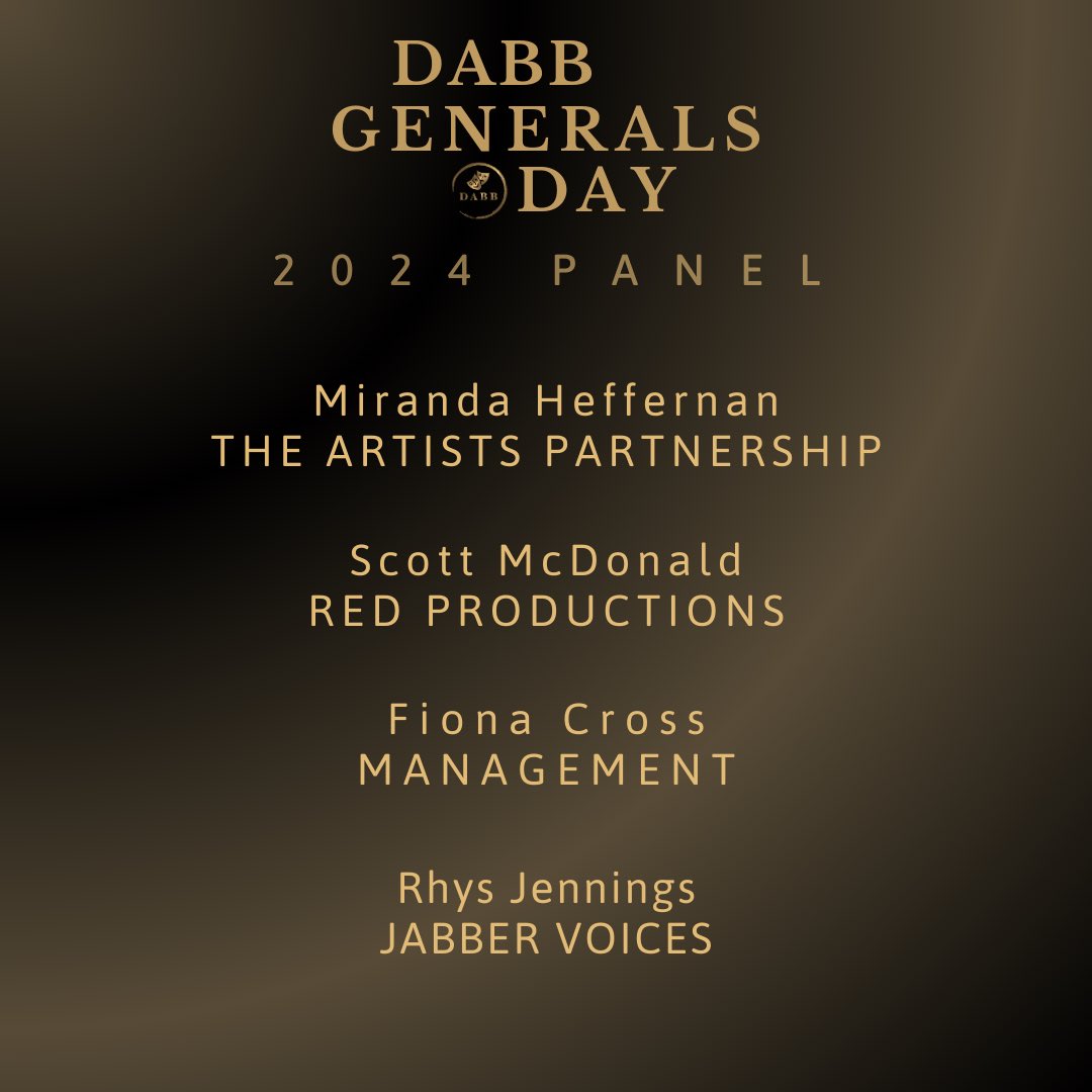 Here is your nineteenth look at our incredible panel for this years DABB Generals Day 2024! Thank you for joining us! @TheAPartnership | @Miranda_Heff | @FionaCrossUK | @jabbervoices | @RhysJenn