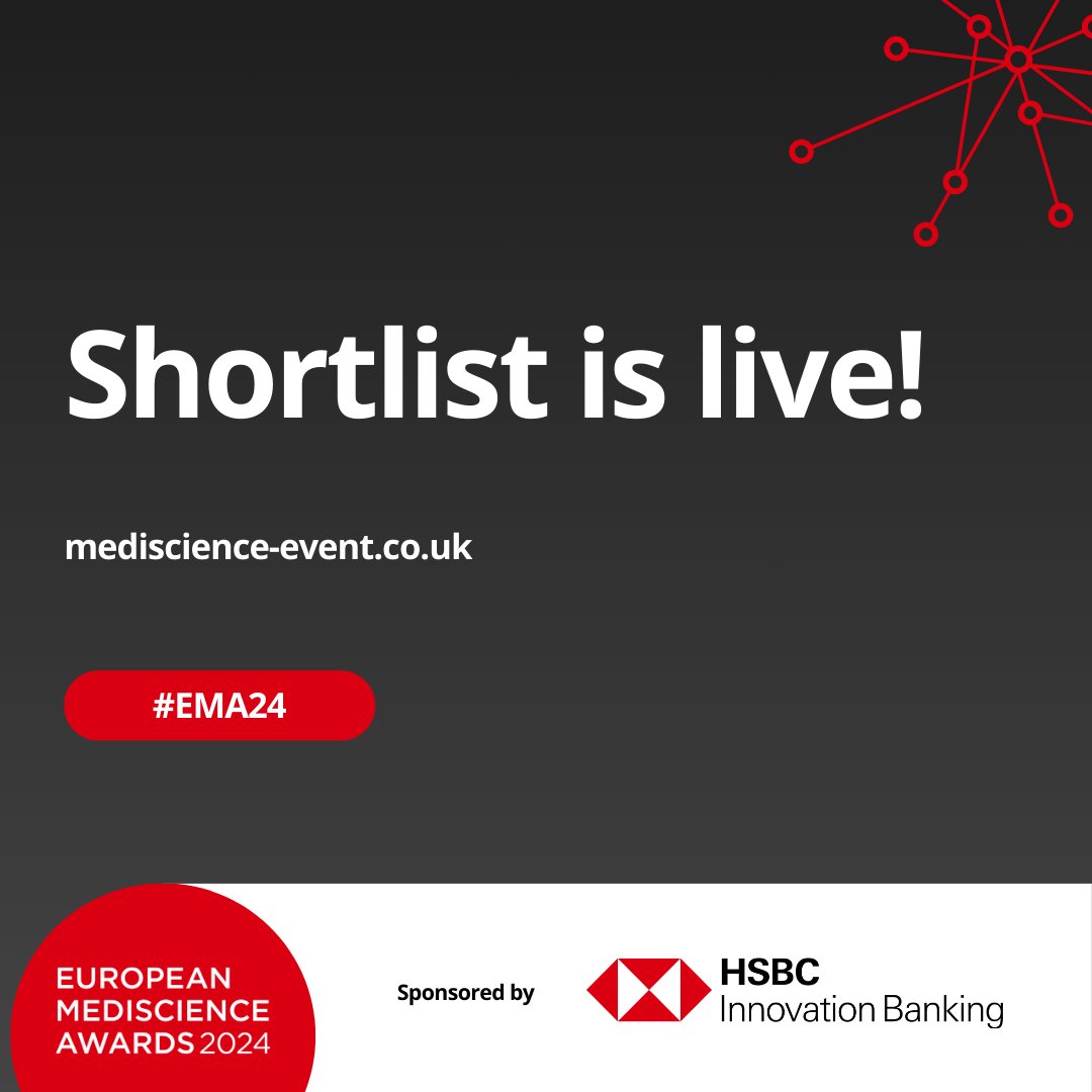 Following yesterday's gathering of healthcare experts at the European Mediscience Awards Voting Panel Meeting, we are delighted to reveal this year's shortlist! Congratulations to all finalists who can be viewed at bit.ly/3l1C42P #shortlist #EMA24 @HSBCInnovation