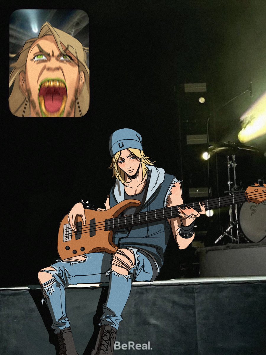 sbr rock band au but this time gyro’s a groupie 💀