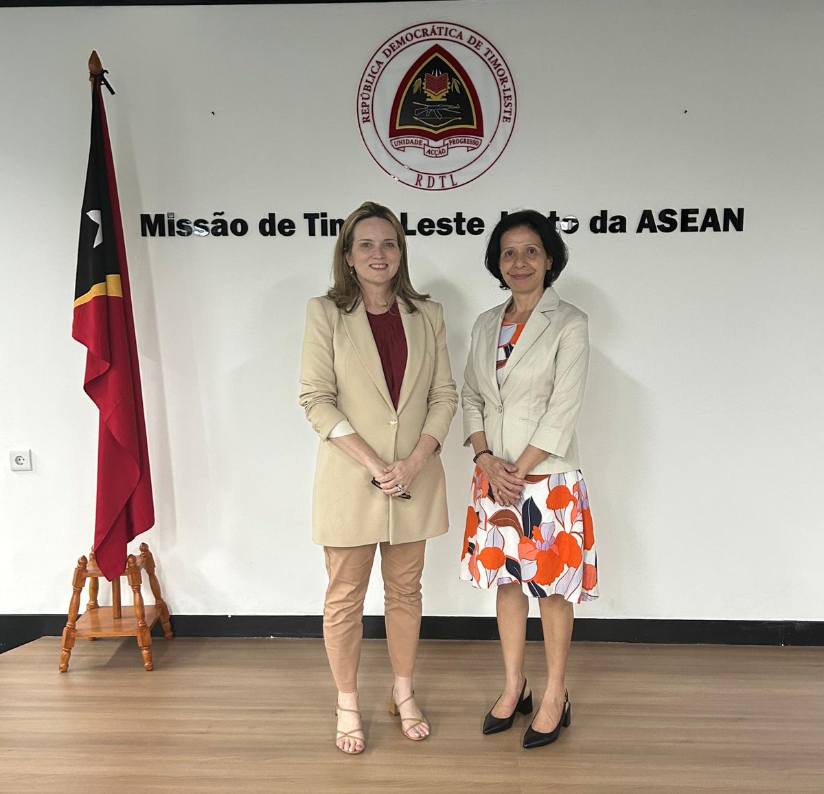 It was a pleasure to meet with 🇹🇱 Ambassador to @ASEAN, H.E. Natercia Cipriano Coelho da Silva to discuss Timor-Leste's path to full @ASEAN Membership. #ASEAN is central to our region and we are working closely with Timor-Leste to support its accession goals.