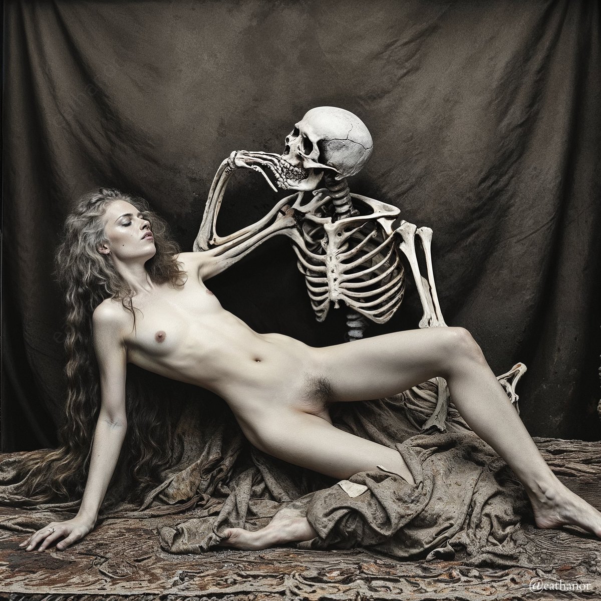 eathanor's tweet photo. ~ In love with a skeleton ~
#midjourneygallery #midjourney #midjourneyart #midjourneycommunity #aiart #aiartcommunity #stablediffusion #ArtisticNude #SkeletonArt #BeautyAndBones #TimelessConnection https://t.co/HUUPAGQwBF