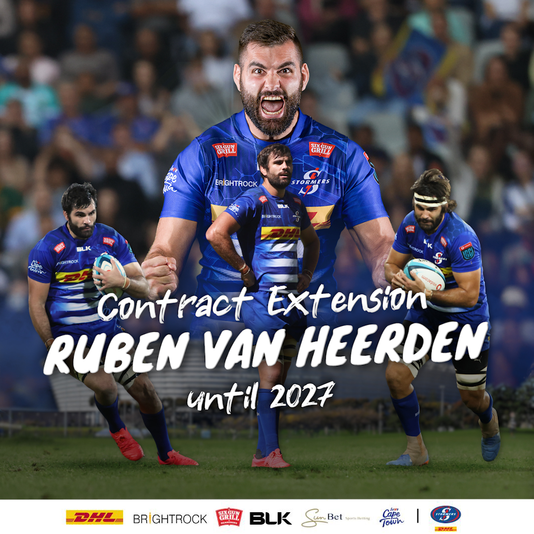 Lock Ruben van Heerden has committed to the DHL Stormers until at least 2027.

💬 'This is a special group of players and coaches here and I want to be part of what is coming next for this team'

Full announcement 👉 bit.ly/4bn6ZeA

#iamastormer #dhldelivers