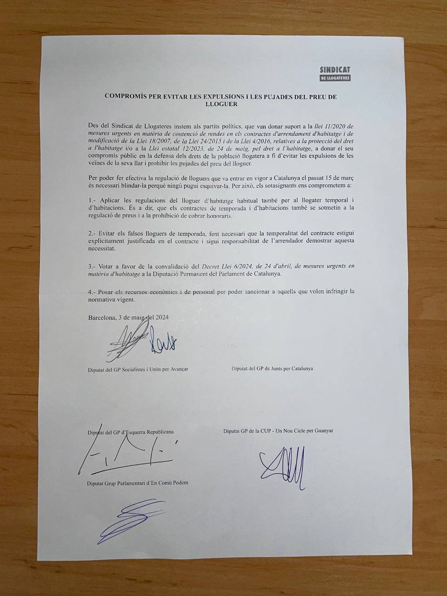 Sindicat de Llogateres i Llogaters tweet media