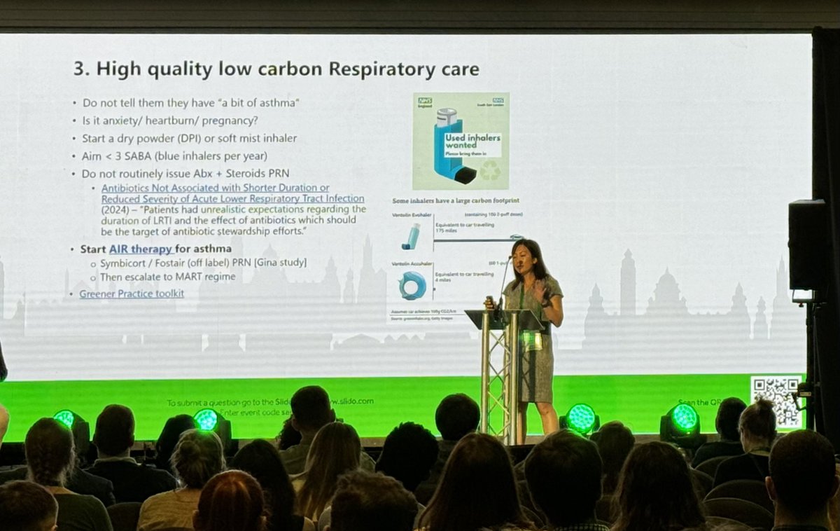 Brilliant talk by @minna_eii on Sustainable Prescribing in Acute Medicine at #SAMBelfast