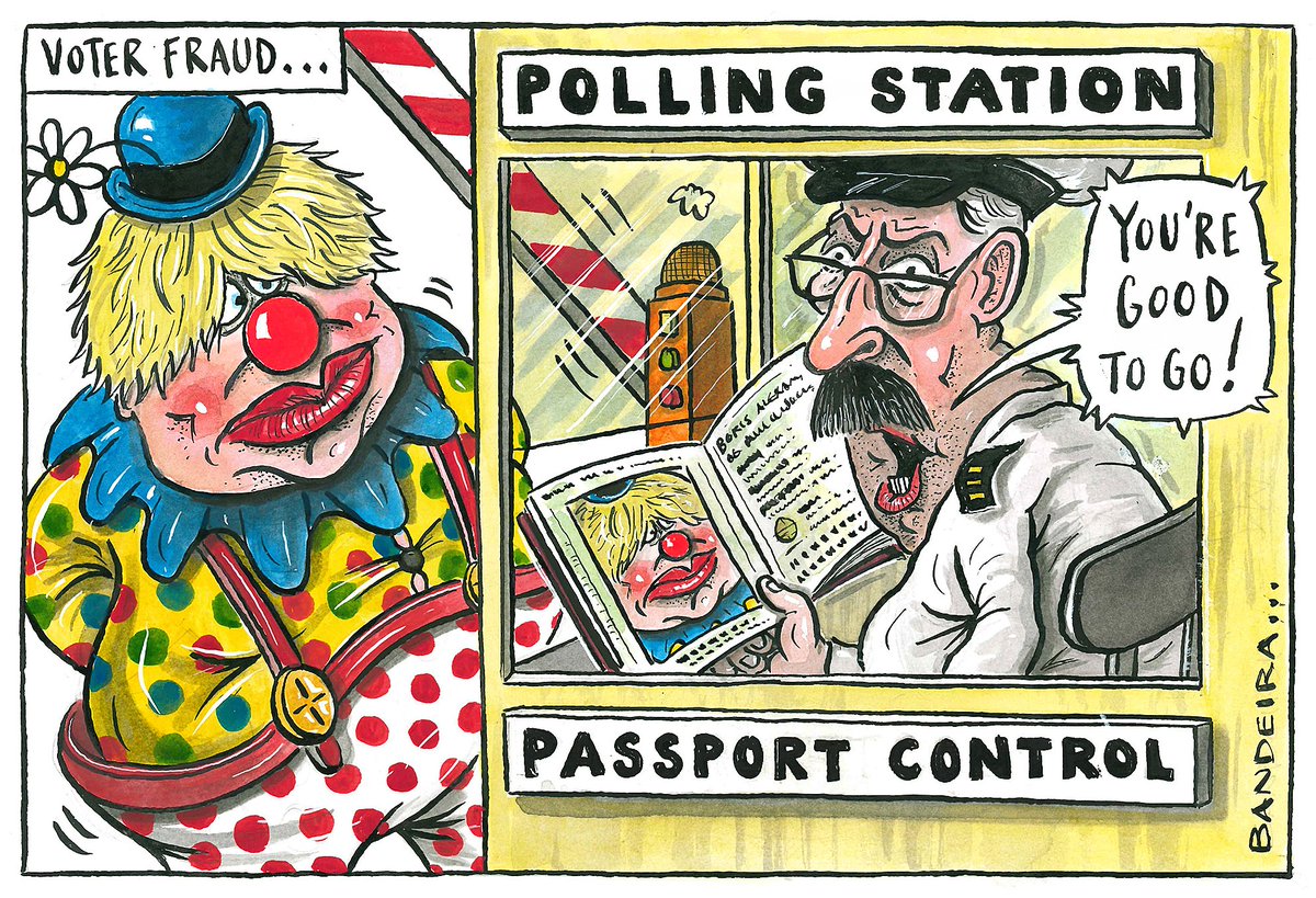 GOT ANY ID? Johnson plays the fool at the polling booth! Here's today's @NorthernAgenda_ cartoon 🤡 P.S. There'll be a bonus cartoon next Tuesday 😉 shareyourstories.live/northern-agend…