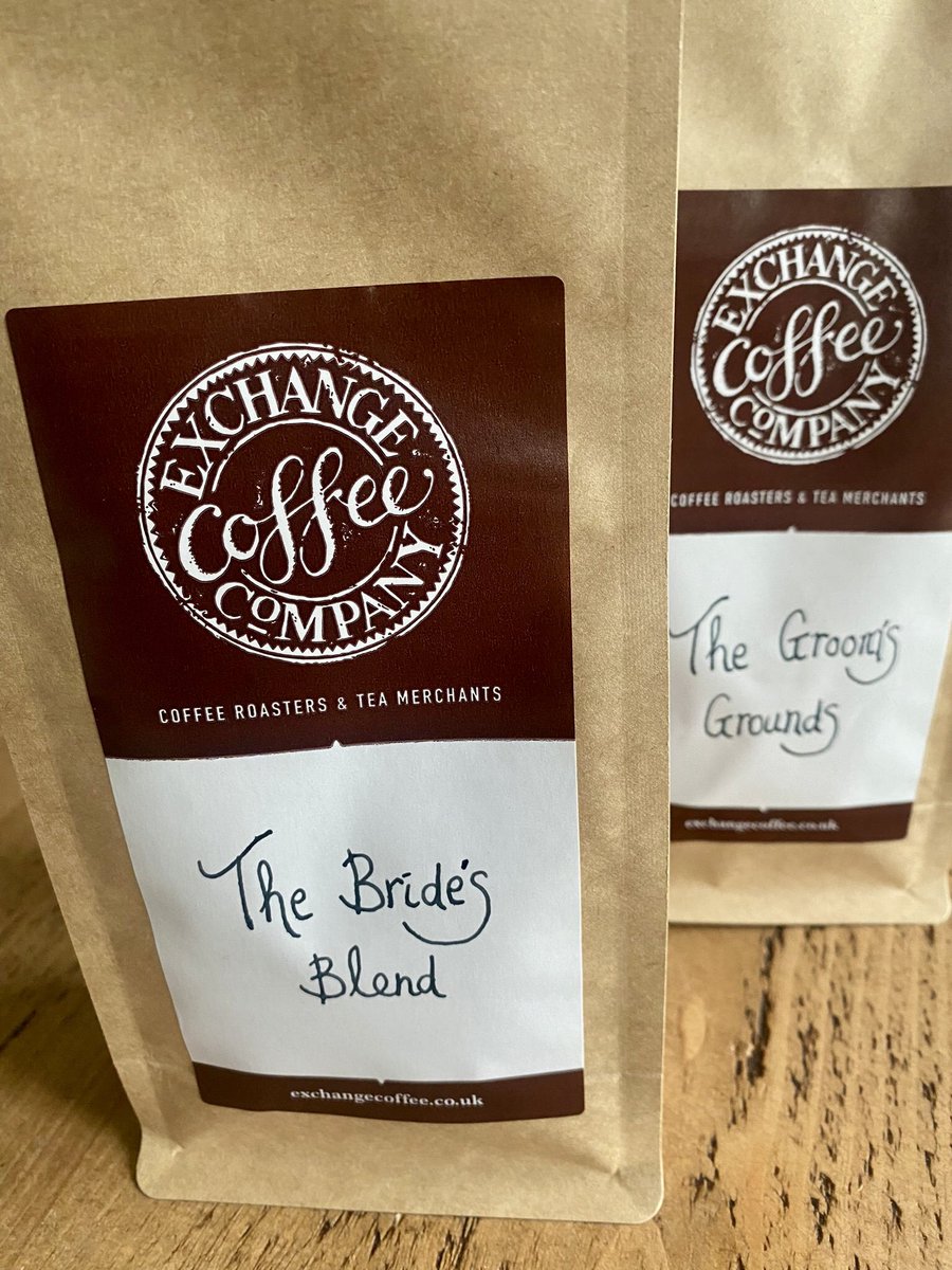 Our Blackburn shop & coffee bar will be shutting at 4.30pm today so we can celebrate the wedding of Natasha & Terry. Wedding morning essentials when both the bride & groom have worked at Exco & only the best will do! #ASpecialBlend
