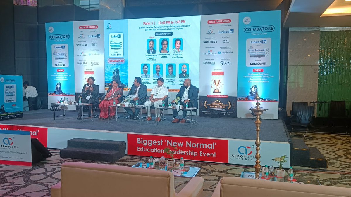 Equipping students for the future of work! Panel 3 at #ELSATamilNadu tackles 'Skills for the Future Workforce.' Our speakers delve into strategies for integrating employability skills & career readiness into education programs. #ELSACoimbatore #ArdorComm #NewNormal