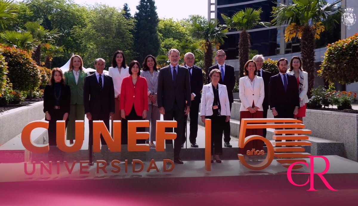 📺TV Directo | El Rey se ha sumado esta semana a la celebración del 50 aniversario de la universidad CUNEF. Situada en Madrid es referencia mundial por su especialización en Administración y dirección de empresas, Finanzas y Derecho @CasaReal 📡DIRECTO | telemd.es/cve59cuarto