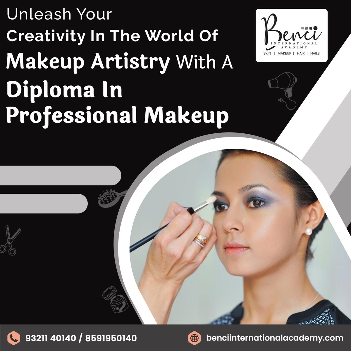 Let Your Imagination Flourish: Dive into the Realm of Makeup Artistry with Our Diploma in Professional Makeup

🌏 benciinternationalacademy.com
📲 91 9321140140
#Benci #diplomainprofessionalmakeup #MakeupArtistry #BeautyIndustry #Pune #Maharashtra