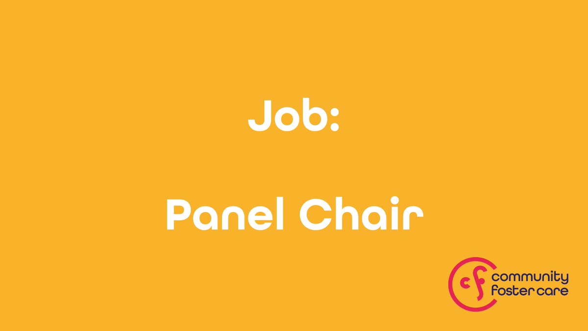 We are seeking a Panel Chair to lead and facilitate panel meetings, ensuring thorough discussions, fair assessments, and timely decisions. To find out more about the vacancy and apply, visit: communityfostercare.co.uk/job-vacancies/…
