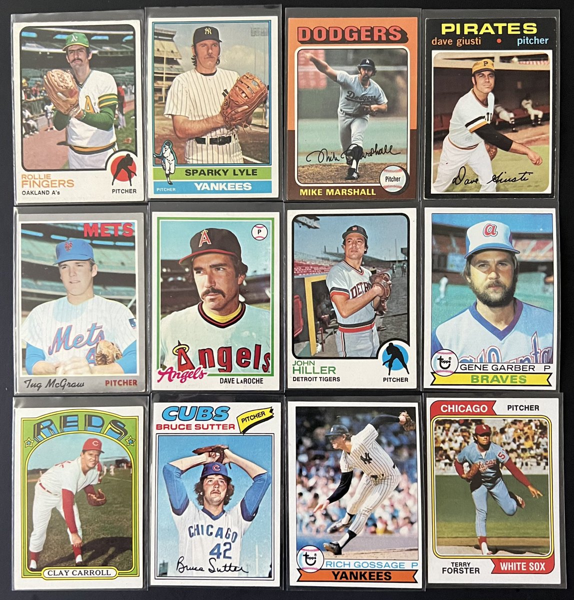 Carpet o’ Cards: Relievers with 100+ saves during the 1970s, when the modern closer role began to emerge. Fingers tops with 209 for the decade. Sutter saved 105 in 3+ seasons.