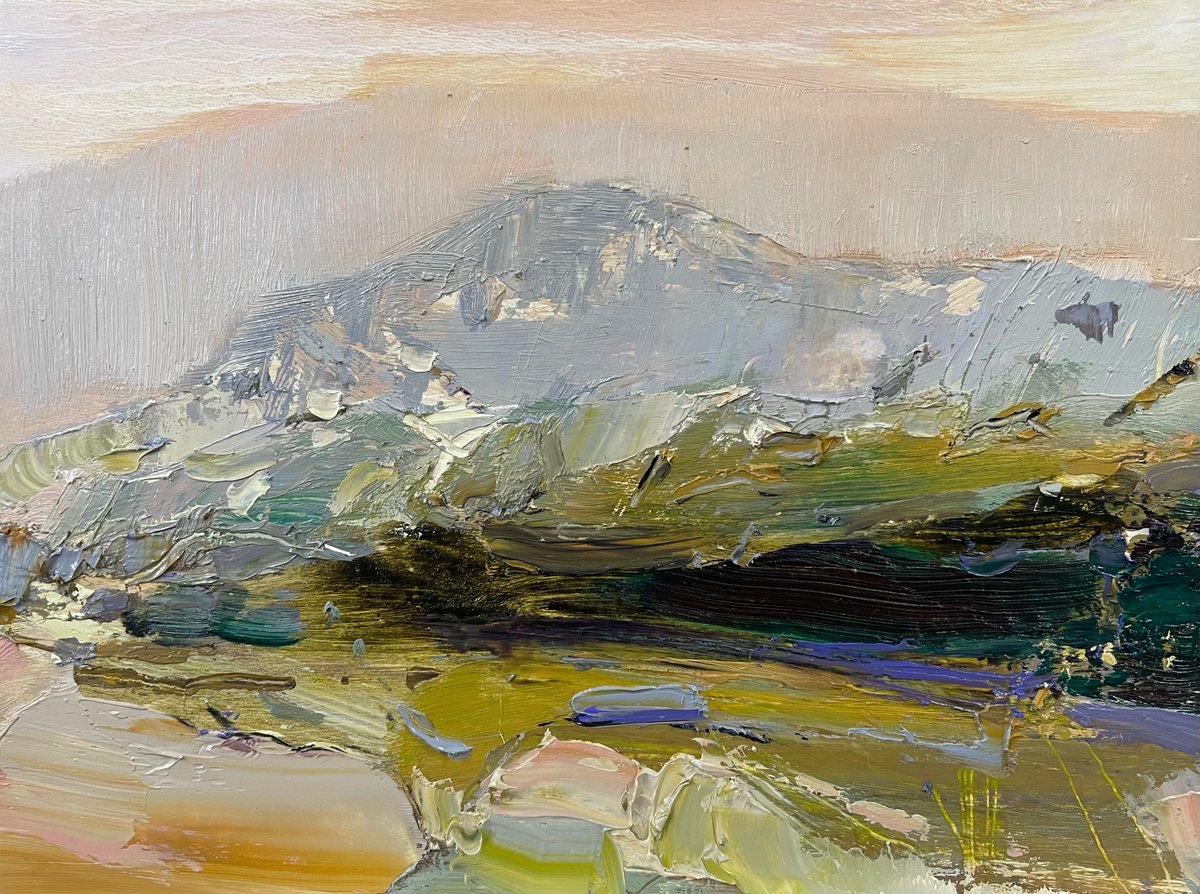 We are pleased to announce that Beth Fletcher's painting DYFFRYN OGWEN STUDY (BLUE SHADOW) Oil on Wood, has just been purchased by The National Library of Wales for their permanent collection. @bethfletcherart #bethfletcher #bethfletcherart #ffinyparcgallery #welshart #artwales