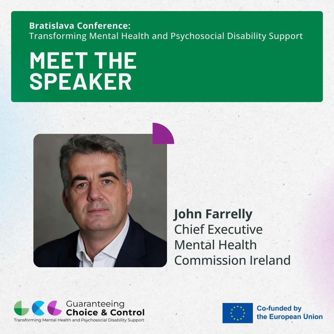 Join us at our conference to hear John Farrelly, Chief Executive at the Mental Health Commission Ireland, speak on reshaping mental health services in diverse legal frameworks. 🏛️ Register: easpdconference.eu/registration #ChoiceAndControl