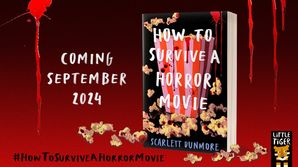 ✨COVER REVEAL✨ for #ScarlettDunmore's #HowtoSurviveaHorrorMovie 🍿🔪 A fast-paced tongue-in-cheek YA novel about two friends trying to survive senior year – literally! Perfect for fans of Fear Street, The Midnight Club and the SCREAM franchise. Cover Design by @CharlieMoyler.