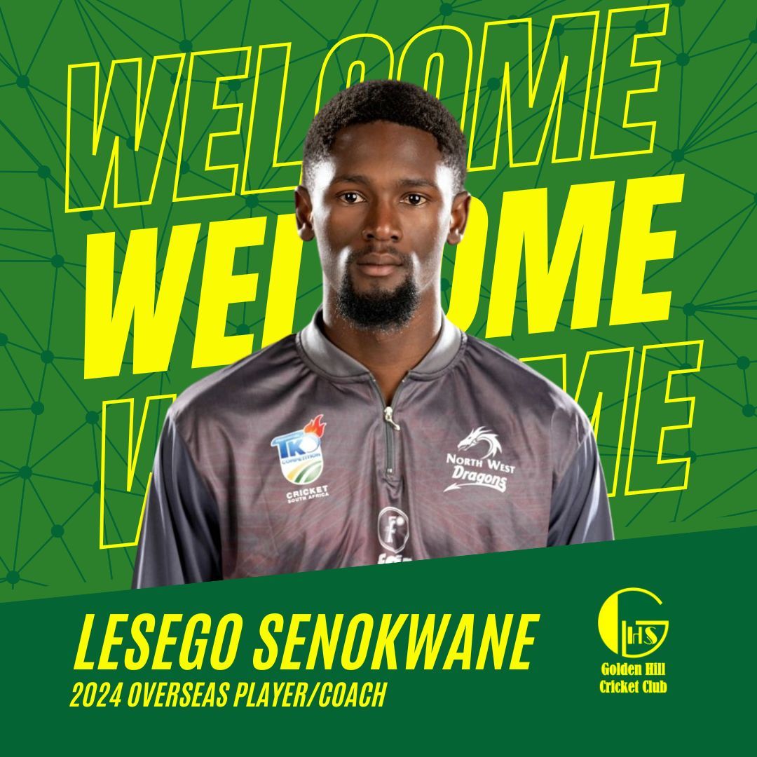 Introducing our 2024 Overseas Player/Coach, Lesego Senokwane! Welcome to Golden Hill! #upthehill #weplcricket #bristolcricket #cricket #leaguecricket