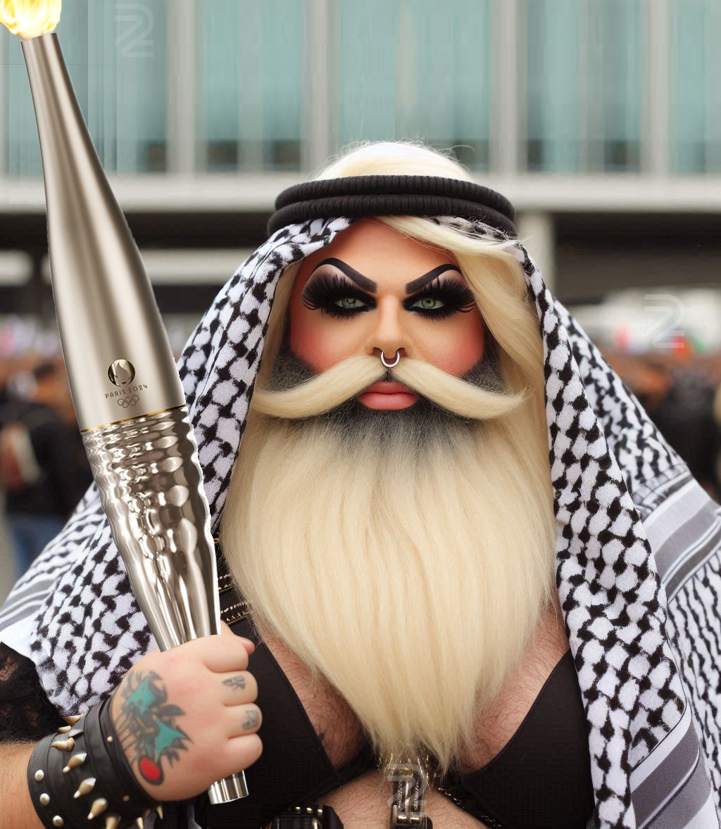 #ParisOlympics2024 Drag-Poetess Corinne LeDjihad confirmed as Olympic torchbearer in Paris 👍 
#fuckingdystopia