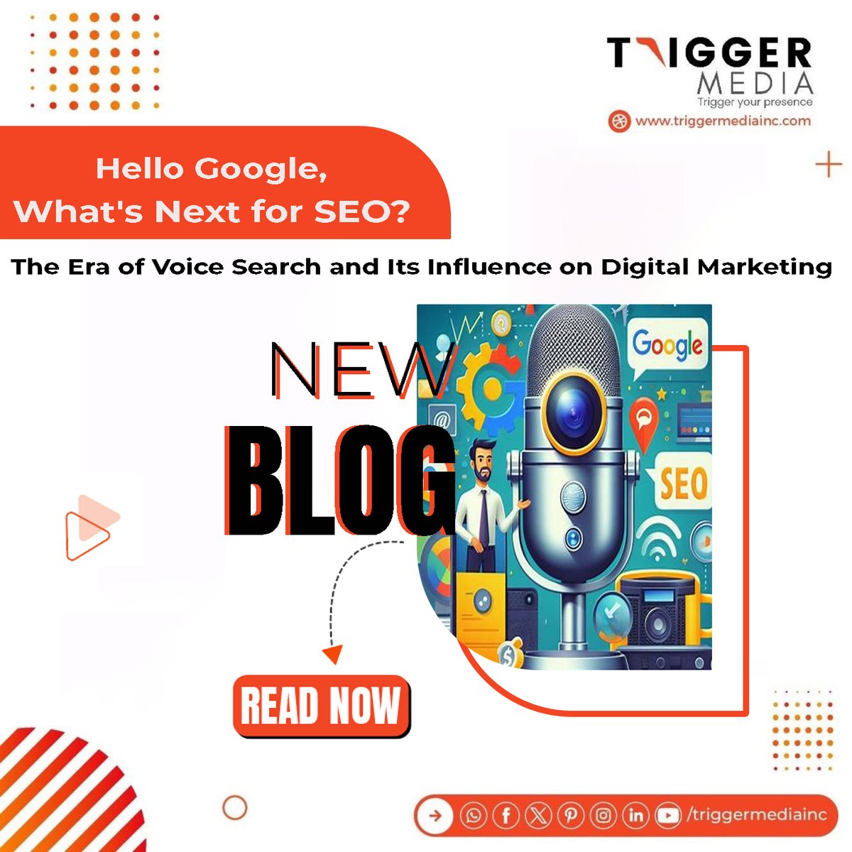 Embark on a journey through the world of #VoiceSearch and #SEO in 2024! 🚀⚓️ Discover how the Era of Voice Search is shaping the future of #DigitalMarketing in this #latestblog👉triggermediainc.com/blog/Voice-Sea…
#SEO2024  #Marketing #SEOTips #TriggerMediaInc #TriggerYourPresence #LetsChat