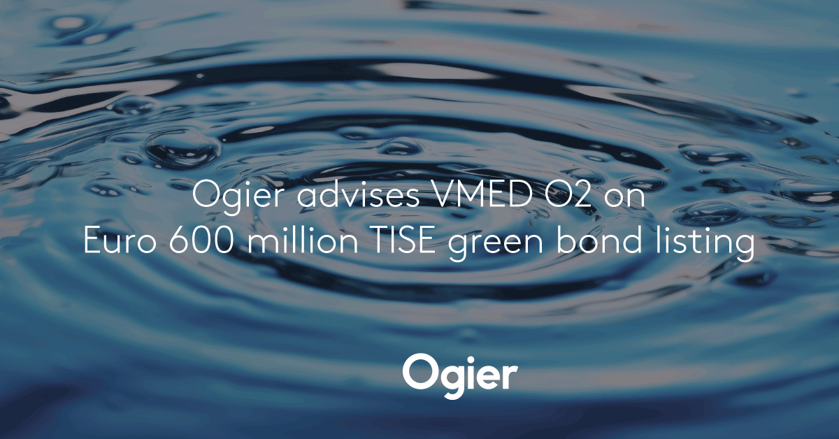 Ogier's Listing Services team recently advised telecommunications company VMED O2 UK on the listing of Euro 600 million 5.625% senior secured notes due 2032 on TISE sustainable market segment. Read more: loom.ly/Wi966g8