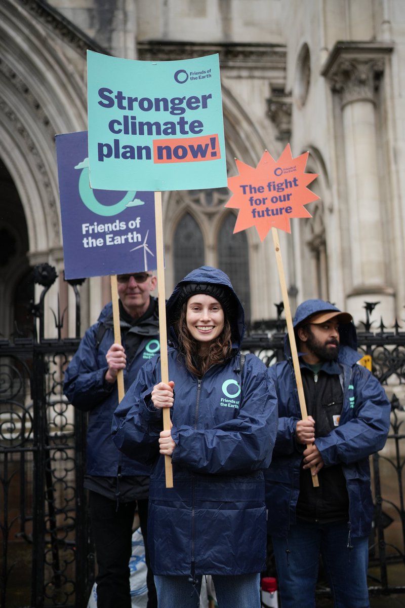 Breaking news 🚨 We've beaten the government in the High Court over its UNLAWFUL CLIMATE PLAN. Now we need a climate plan that meets UK climate targets and benefits people's lives. We’re proud to have brought this case to court, alongside @ClientEarth and @GoodLawProject⚖️