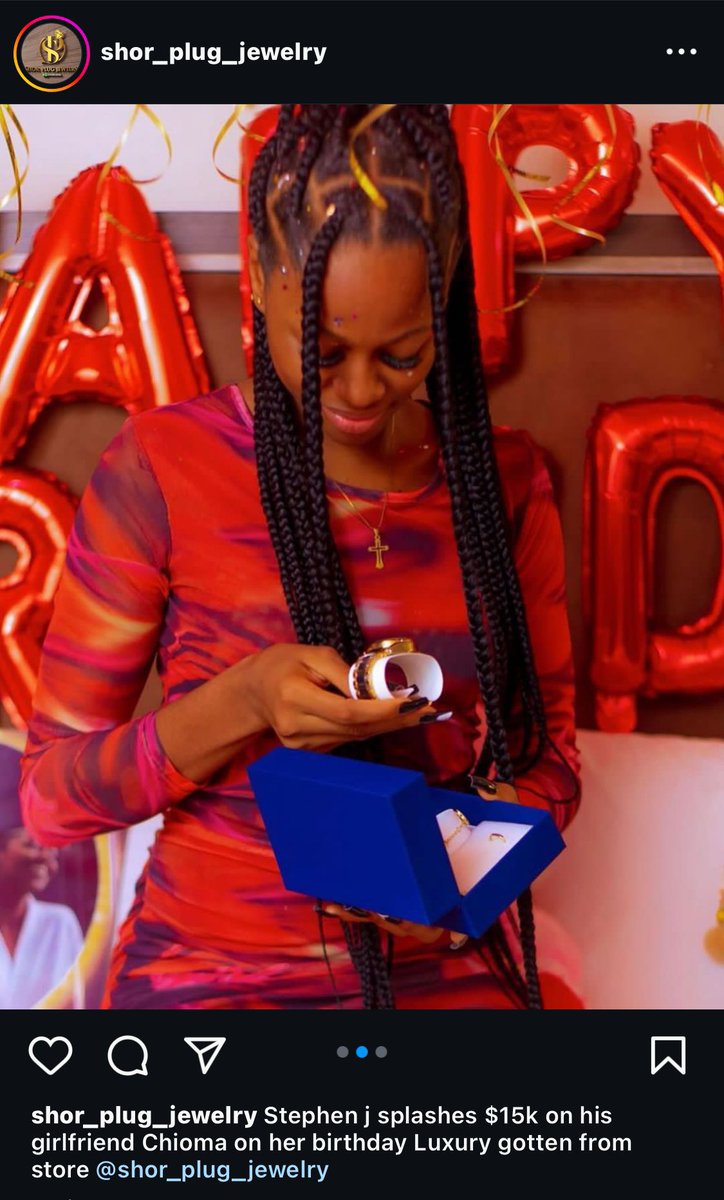 Port harcourt car seller Stephen J surprised his girlfriend with a Wrist watch worth $15,000 on her birthday😳