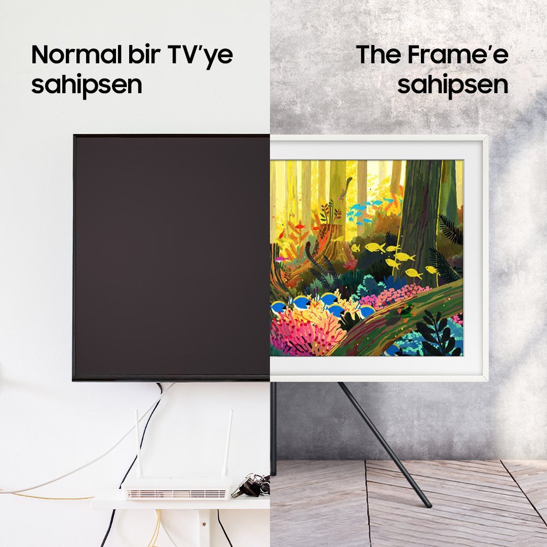 Kabloları izlemek vs. #TheFrame’in renk tonlarının büyüsüne kapılmak. Tarafını seç! 🎨 #LifestyleTV #Samsung