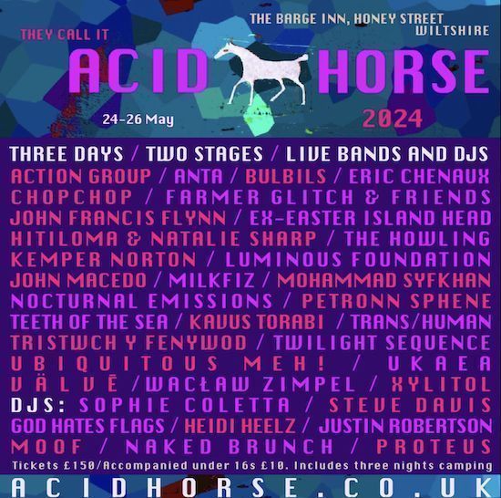 Day tickets now on sale and daily lineups also available... John Francis Flynn, Teeth Of The Sea And More To Play Acid Horse 2024 buff.ly/3xMFJHS