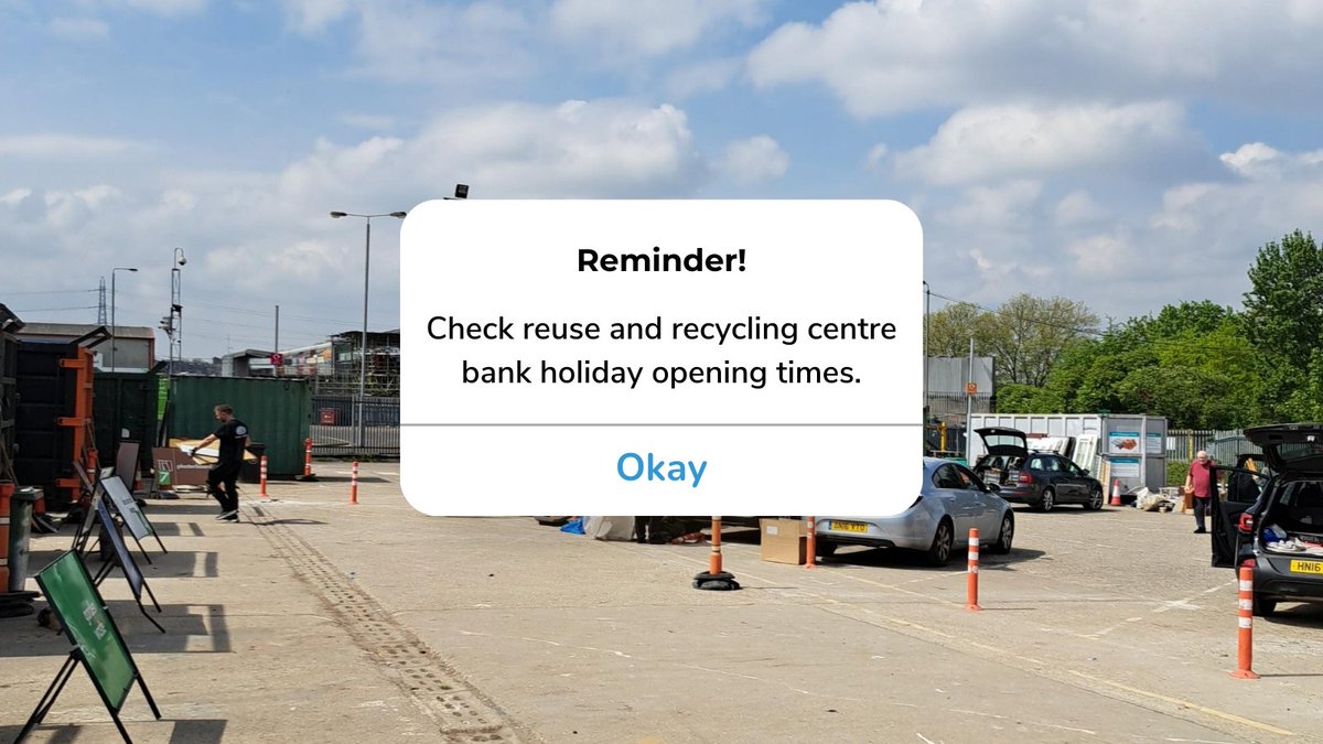 Planning on visiting your local reuse and recycling centre this bank holiday weekend? 📍 Make sure to check out the opening times before you arrive.⏰ For more information on bank holiday opening times, go to our website 🔽 nlwa.gov.uk/places-to-recy… @LondonEnergyLtd