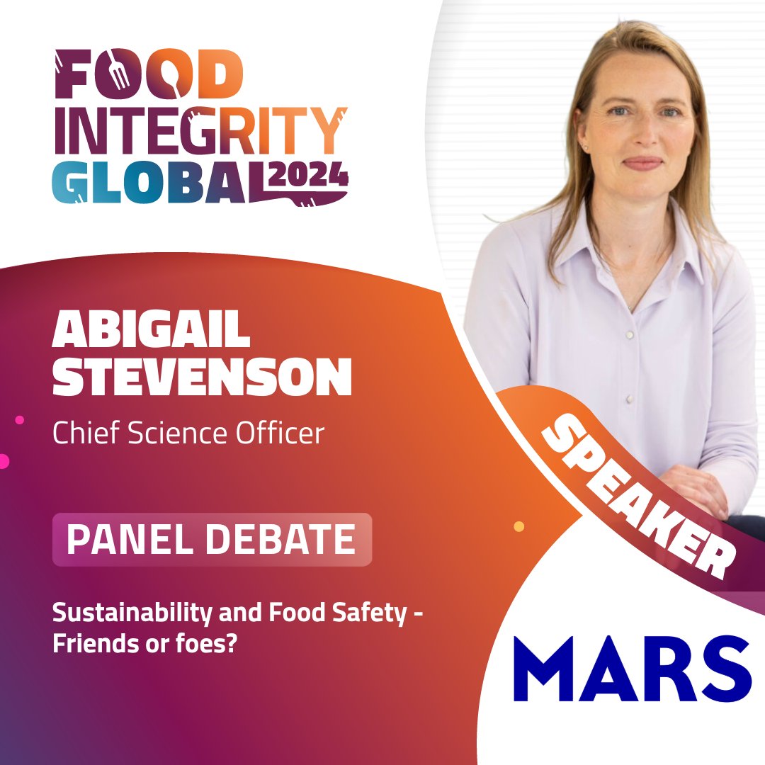 🌟 Abigail Stevenson, CFO at Mars, is joining us at Food Integrity Global! With her wealth of experience, she'll be part of our panel on 'Sustainability and Food Safety: Friends or Foes?' Don't miss out on this insightful discussion! bit.ly/44ruSPL #FIG2024 #FoodSafety #