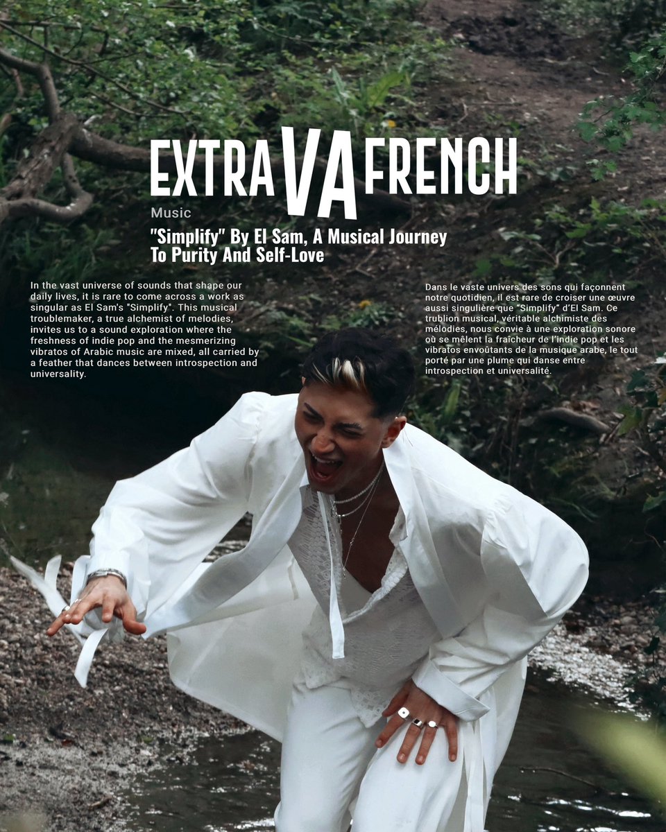 El Sam in France. 'In the vast universe of sounds that shape our daily lives, it is rare to come across a work as singular as El Sam’s “Simplify”. - tianatesta Full article by @Extravafrench : extravafrench.com/2024/04/30/sim… Save the date for the music video: 09.05.24 #NewMusic