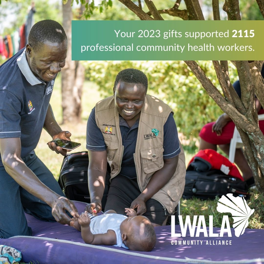 Your gift supports more than 2,000 community health workers who are trained to provide #primaryhealthcare to all households in their community. Text 'LWALA' to 44321 to make a donation to help communities thrive.