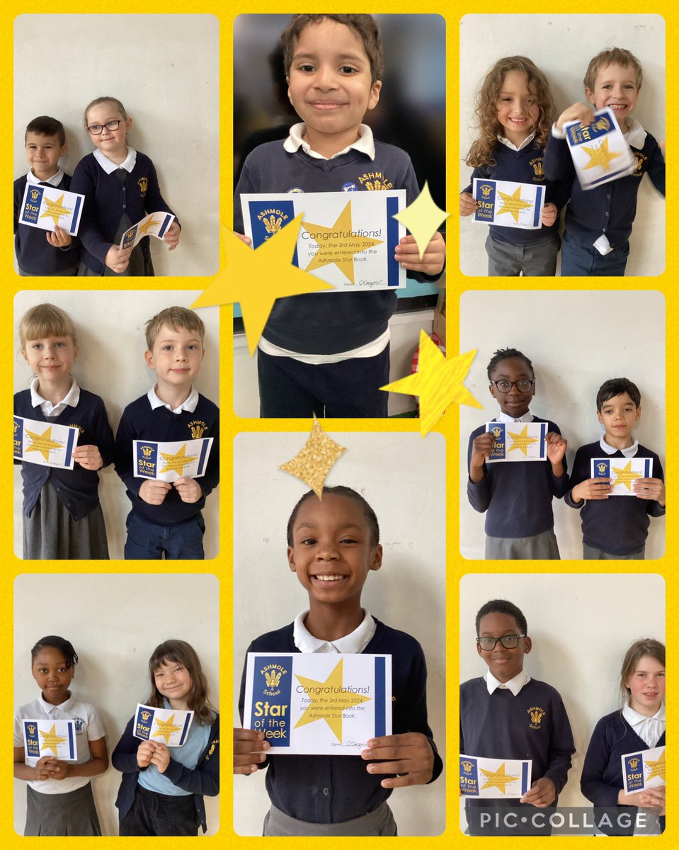 👏👏👏 Well done to today's Stars of the Week, all chosen by the adults in their classes for so many brilliant reasons! 🌟💫🌟 #StarOfTheWeek #CoreValues #AshmoleFamily