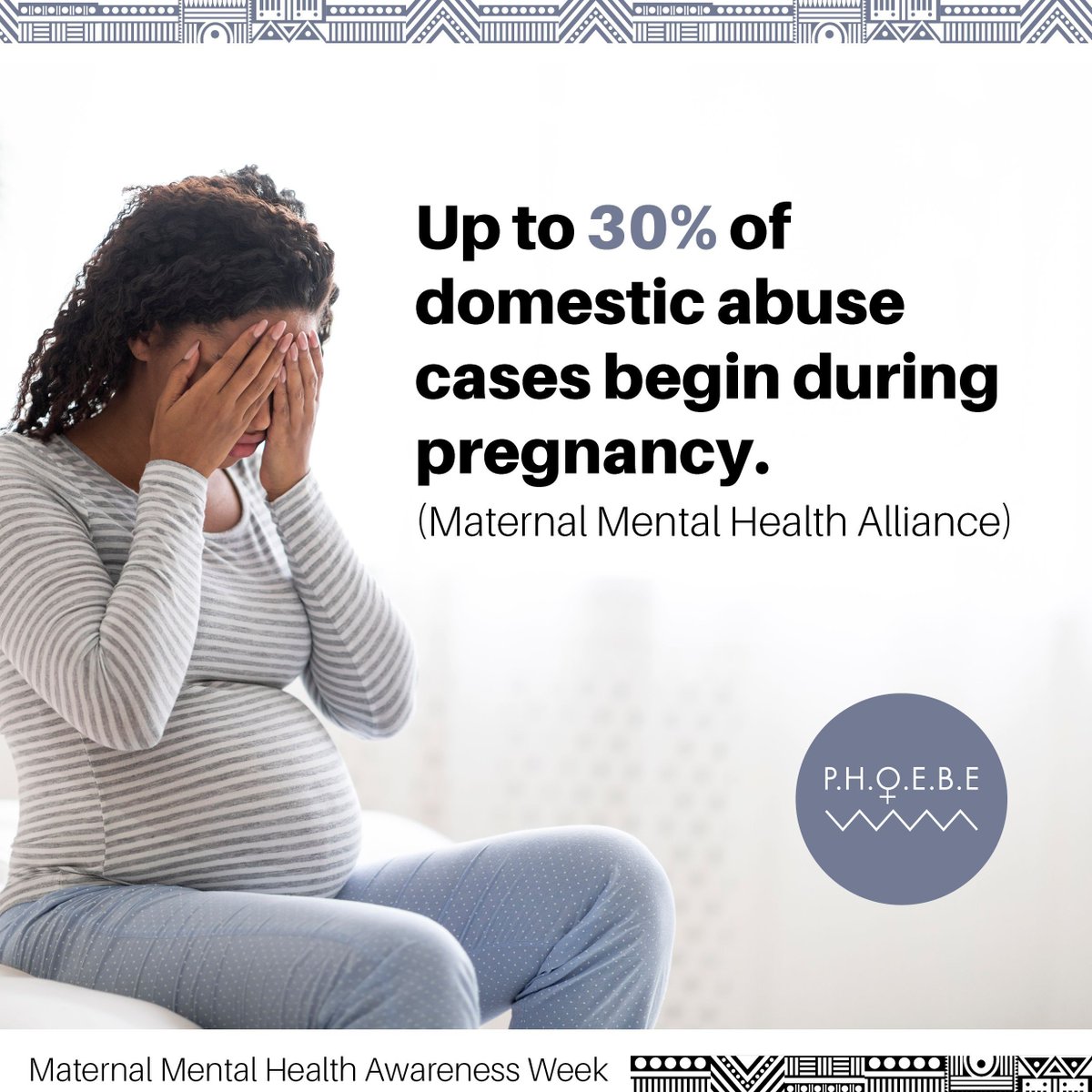 Women who experience domestic abuse are twice as likely to experience depression, making the already challenging maternity experience even more taxing on mothers' mental well-being. 
#MaternalMentalHealthWeek #EndVAWG