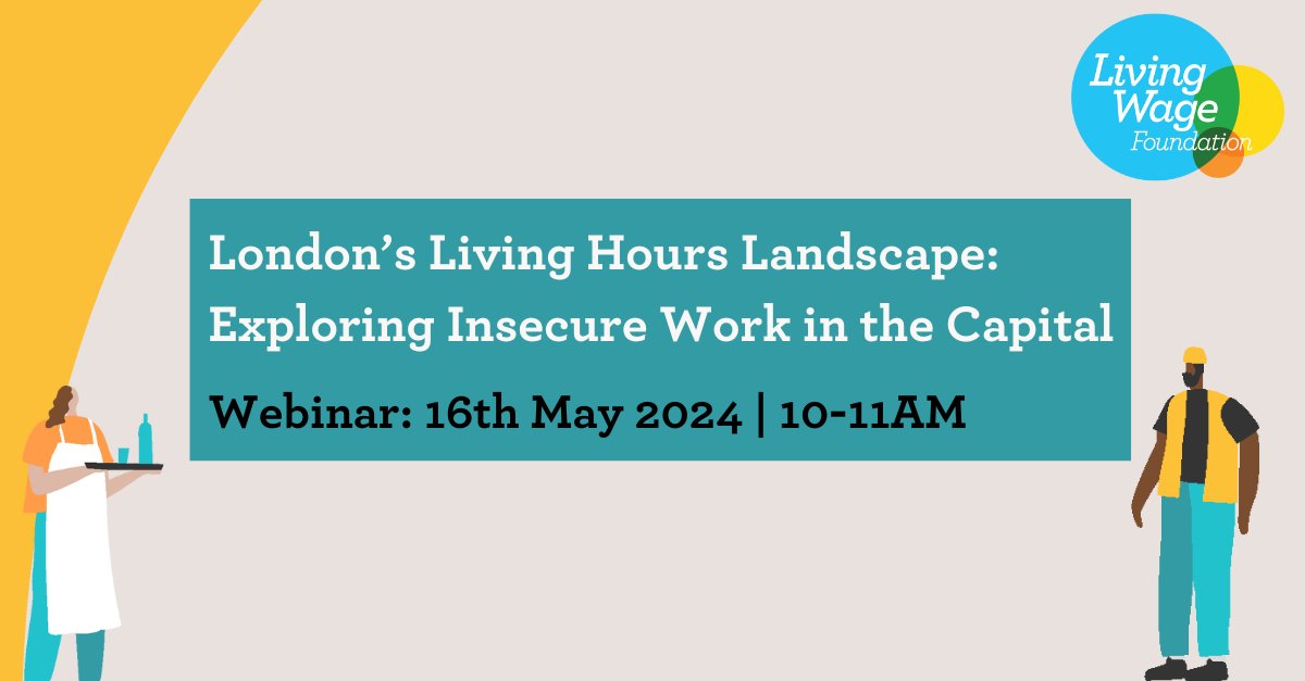 Join us for an online webinar as we discuss our latest research report that explores the scale of insecure work in London and the experiences of Londoners employed in insecure jobs. Register here 👉 ow.ly/mbkZ50Rpcjt #LivingHours #InsecureWork