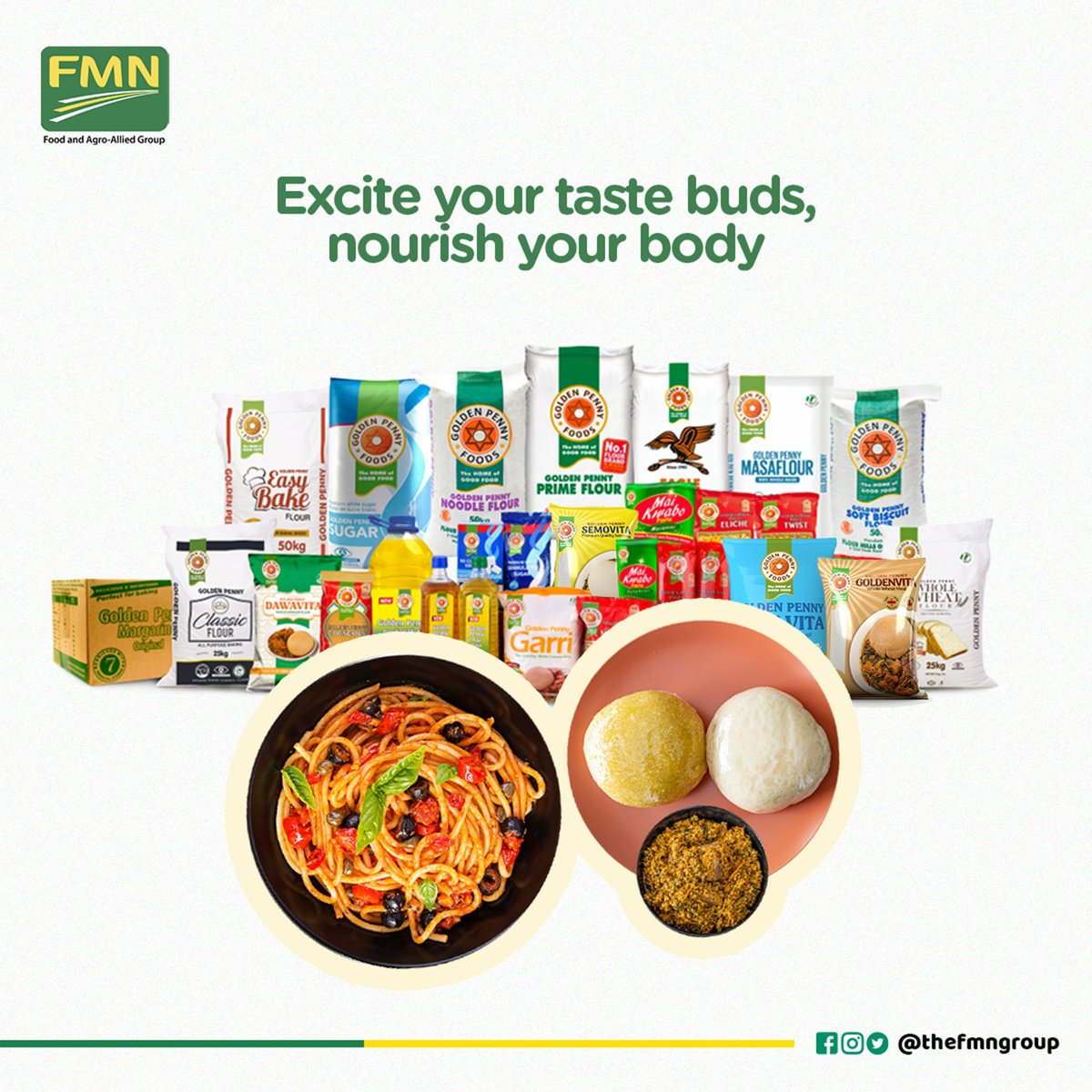 Your body craves the goodness of wholesome, delightful meals. 

Let our Golden Penny range of products be your trusted companion for tasty and nutritious meals.

#FMN #Healthymeals