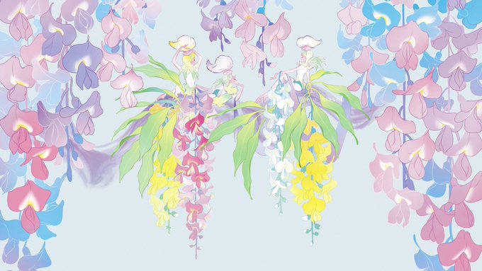 「purple flower yellow flower」 illustration images(Latest)