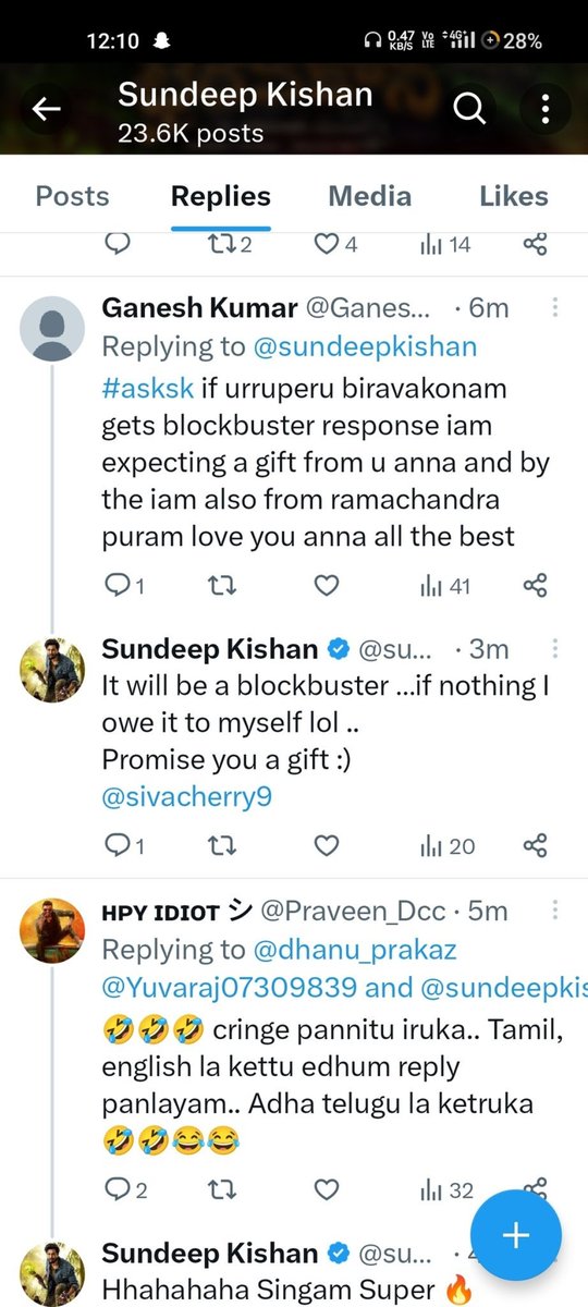 @sundeepkishan @reddy456148 Hello anna 
Nv promise chesav anna if #ooriperubhairavakona get blockbuster gift estav Anni cheppav anna