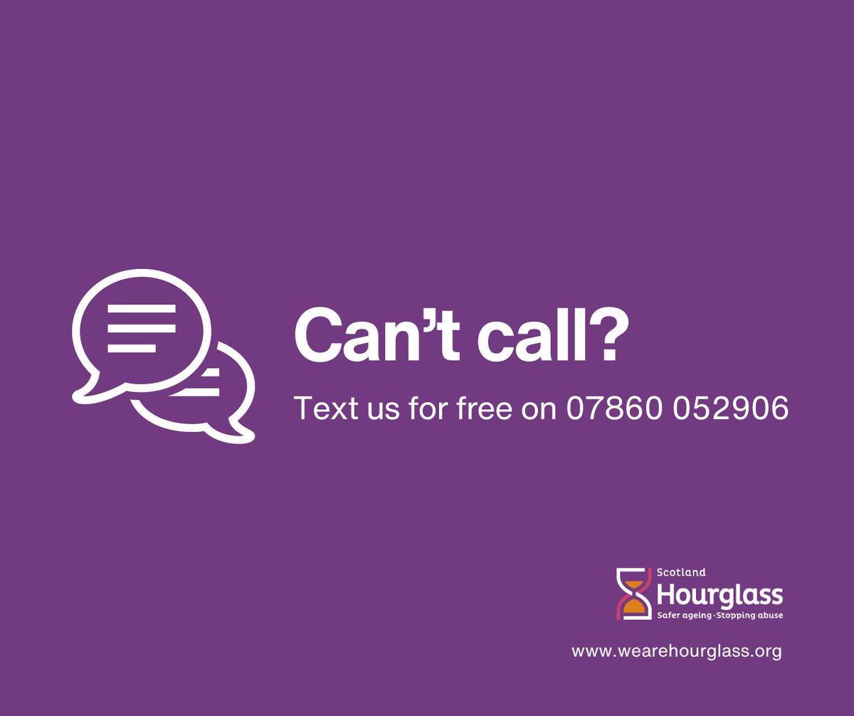 Are you experiencing abuse but feel unable to call? You can text us for free on 07860 052906 to recieve confidential support and guidance.