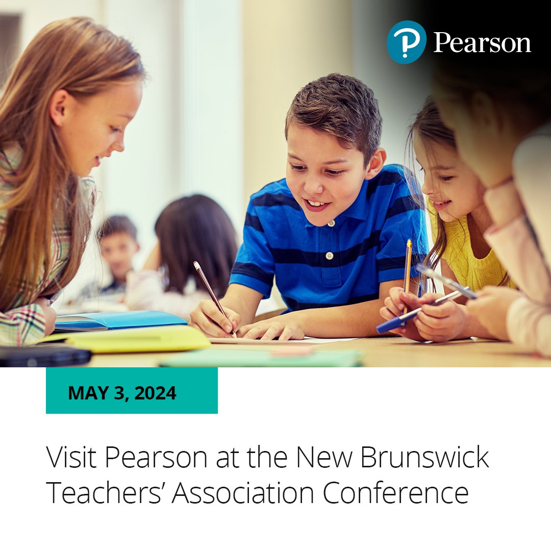 We will be attending the New Brunswick Teachers' Association Conference today! Visit our booth to discover our latest resources for your classrooms. pearsoncanada.ca/atlantic #NBTA #Literacy #Math #Phonics #Morphology #Education