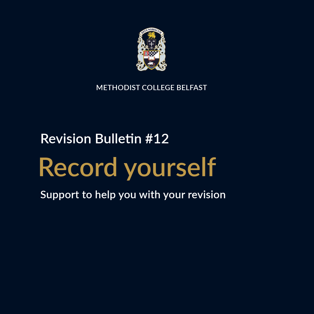 This week's revision bulletin is about recording yourself! When students record themselves explaining an idea or answering a question it enables them to listen back and reflect upon where they were confident but, also, where they faltered. sway.cloud.microsoft/ZOoAMkhoS0WpFJ… #Methody