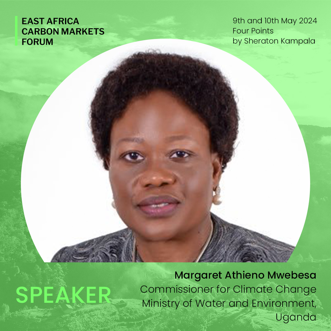 Meet @MargaretMwebesa Commissioner for Climate Change, @min_waterUg Her participation and support of the #EastAfricaCarbonMarkets Forum demonstrates the Ministry of Water and Environment's commitment to addressing #climatechange and #sustainabledevelopment in Uganda.