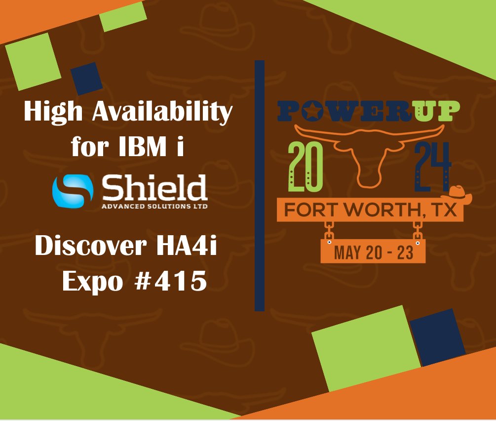 Are you heading to #POWERUp2024 in Fort Worth, Texas? Swing by Shield Advanced Solutions Ltd booth #415 in the Expo to hear why IBM i shops turn to our High Availability Solution HA4i.
#ibmi #highavailability #networking #techexpo #innovation #education