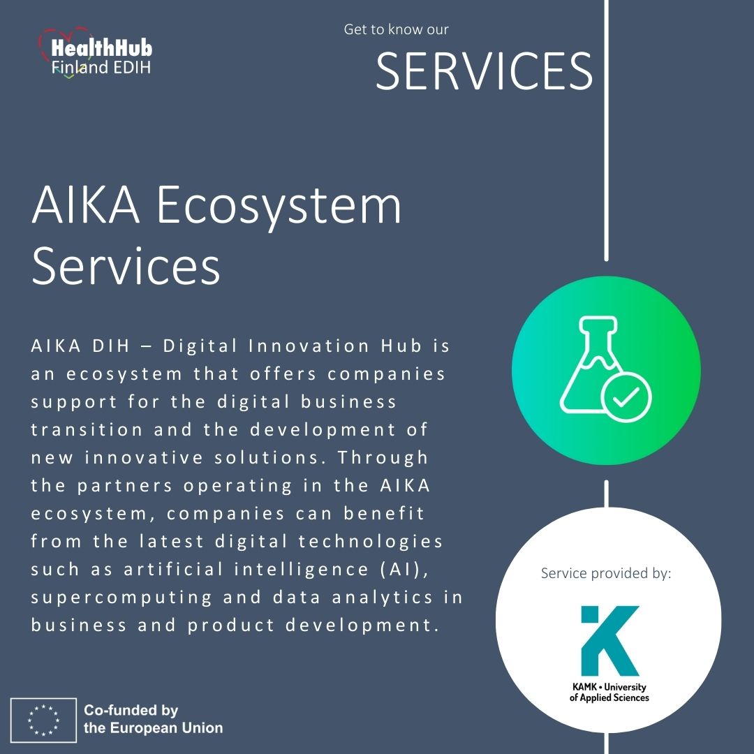 ‼️ Get to know our services: Arctic Data Intelligence and Supercomputing Ecosystem in Kainuu (AIKA Ecosystem)

🧑‍🔬Their services fit SMEs and technology startups.

⤵️  Get up to 80% discount through HealthHub Finland.

Contact us to learn more: healthhubfinland.eu/contact/