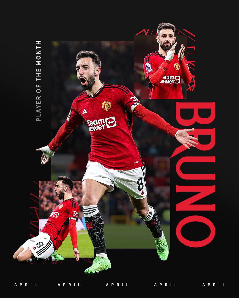🚨🚨| OFFICIAL: Bruno Fernandes is #mufc’s Player of the Month for April.
