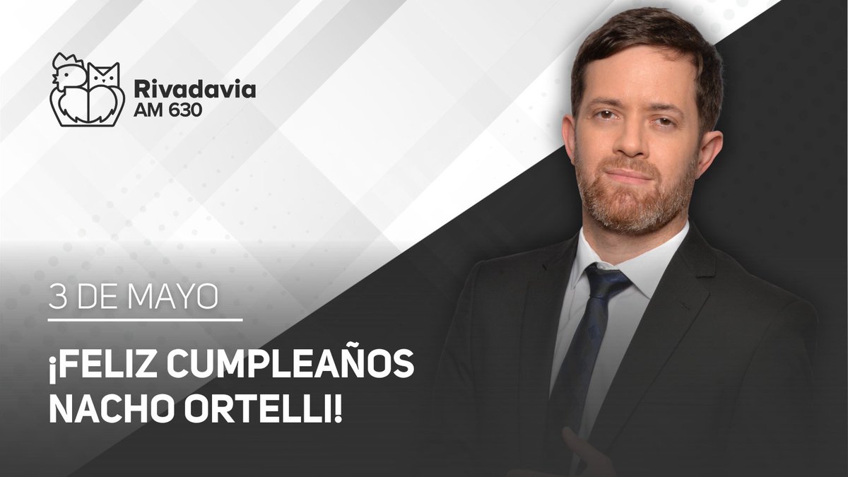 🎂 ¡Muy feliz cumpleaños @ignacioortelli !

👉#RadioRivadavia le desea lo mejor en su día al conductor de #SiPasaPasa, todos los domingos desde las 9 hs y columnista político de la programación.   

🎉¡Felicidades!   

#LaRivadaviaDeTuVida.