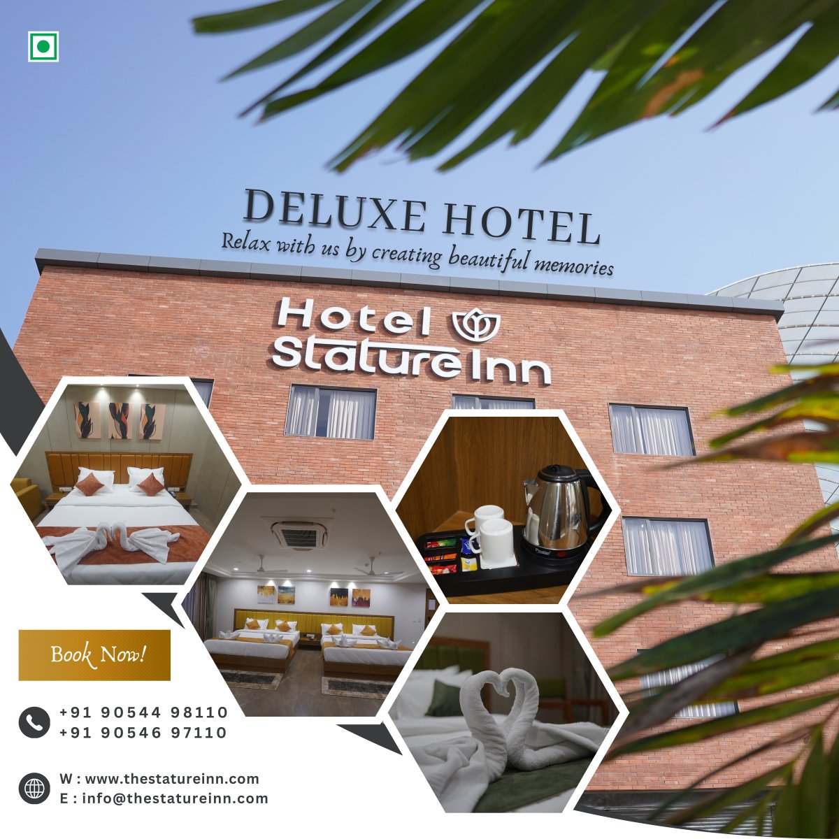 Deluxe Hotel Relax with us by creating beautiful memories #hotelstatureinn #StatueOfUnity #statue #narmada #tribelmuseum #kevadiya #restaurant #rooms #conferance #meetings #guesthouse #food