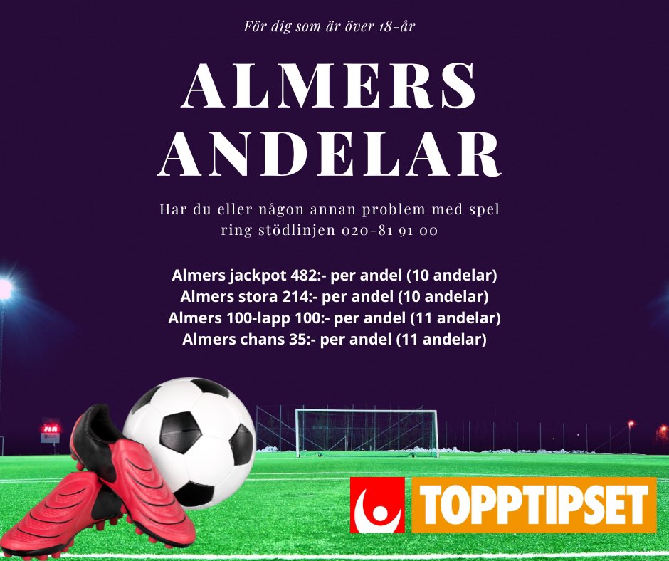 AlmerLjutika's tweet image. Andelar till dagens topptipset finns på: almersmediablogg.almersmedia.com/2024/05/03/202…

#Topptipset